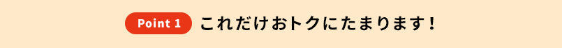 これだけおトクにたまります!